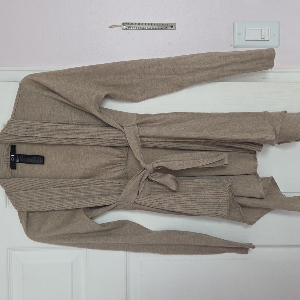 Forever 21 Women's Tan Cardigan with Belt
